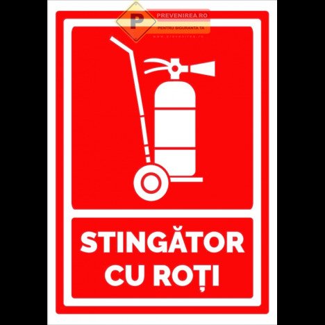 Indicatoare pentru stingator cu roti