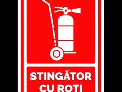 Indicatoare pentru stingator cu roti